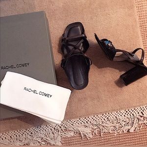 Rachel Comey Reign Sandals, Black Croc 38